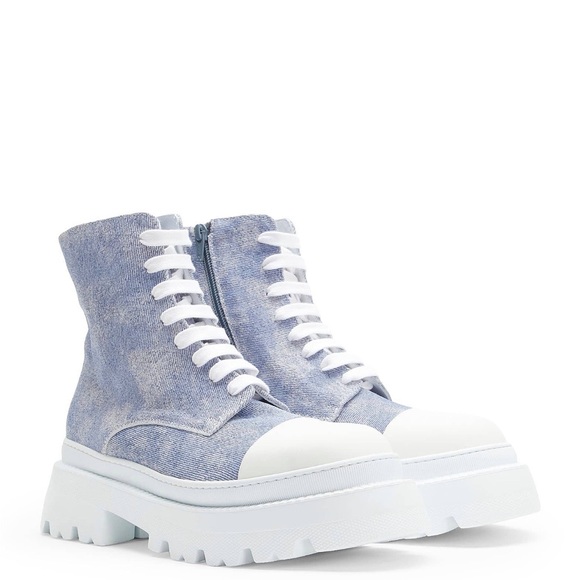 Designer inspired made in Italy 100% cow leather sneakers/ ankle boots 10/ 40 - Picture 3 of 6